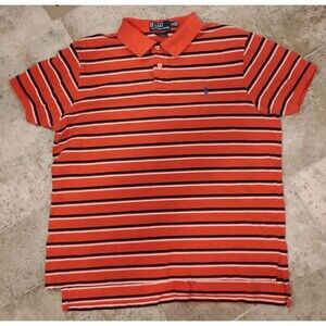Polo Ralph Lauren Polo Shirt Mens XL Striped Short Sleeve Golf Rugby Vintage